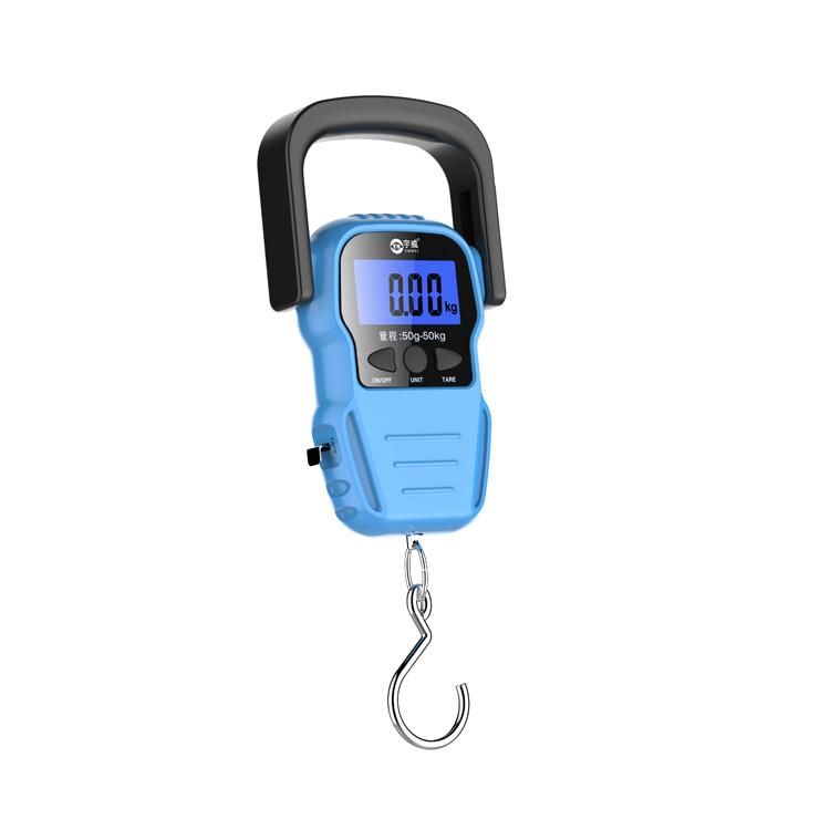 Portable Digital Luggage Scale 50kg Electronic Weighing Scale Digital Hanging Scale with Big Blue LCD Display