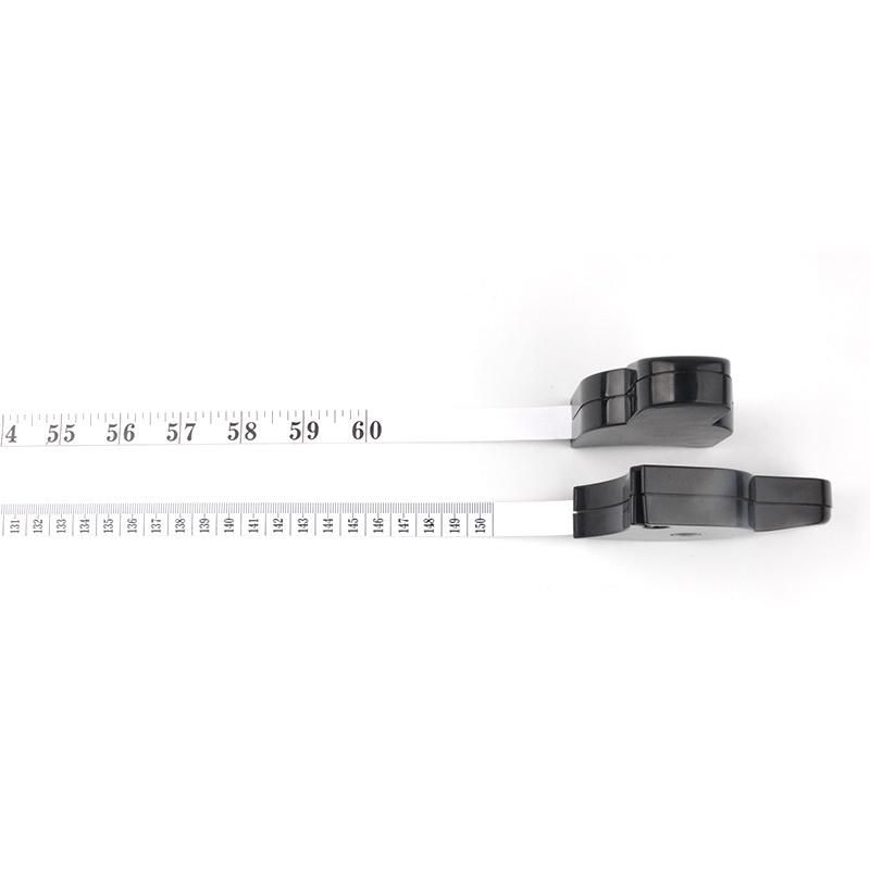 Body Measure Tape 60inch (150cm) , Lock Pin and Push-Button Retract, Ergnomic and Portable Design, Black
