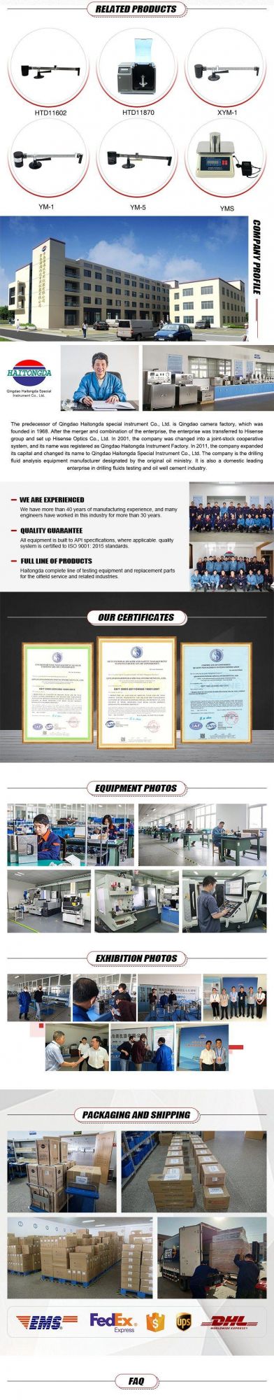 Model XYM-1 slurry density measurement mud balance