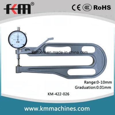 0-10mm Thickness Dial Gauge with 260mm Measuring Depth