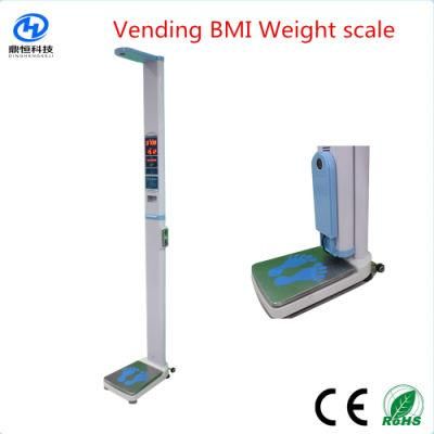 Folding Coin Operated Body Weight and Height Scale