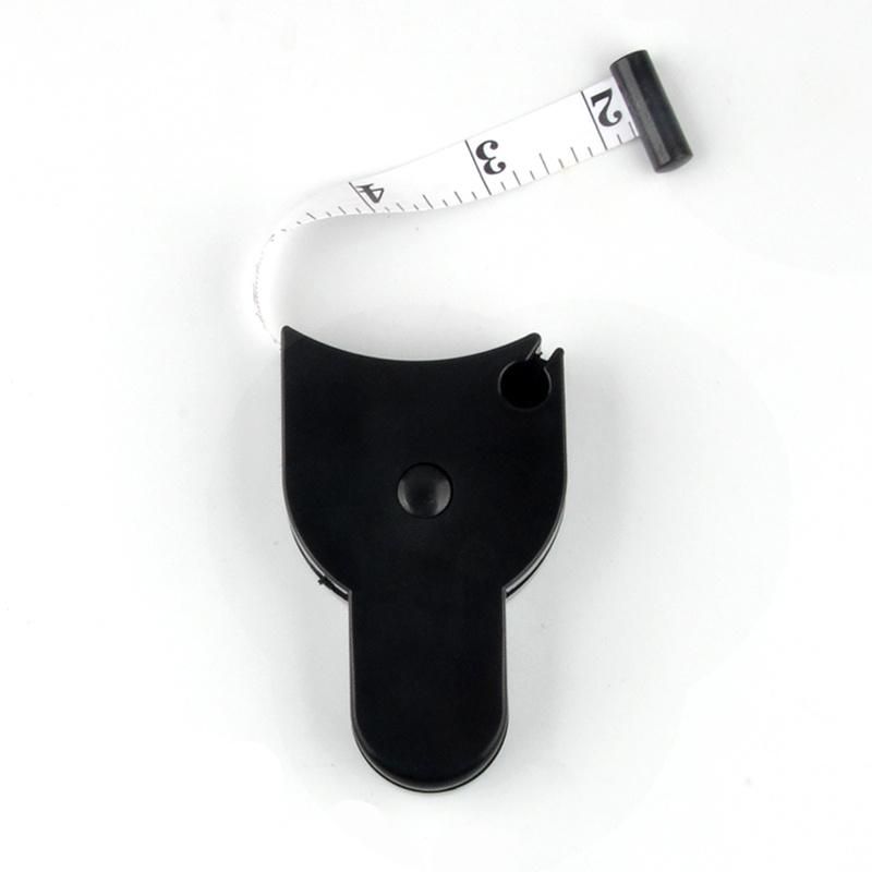 Body Measure Tape 60inch (150cm) , Lock Pin and Push-Button Retract, Ergnomic and Portable Design, Black