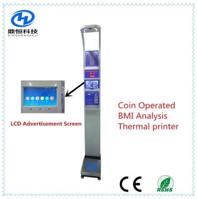 Ultrasonic Height Weight machine with 10inch Advertisement Screen