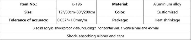 Hand Tools Ruler Professional Spirit Level