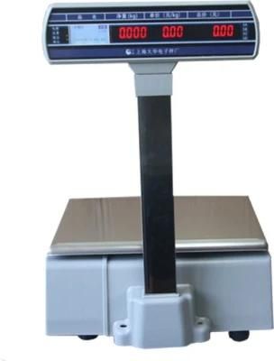 15kg 30kg Barcode Scale Weghing Scales with Barcode Scanner Label Printing Barcode Printing