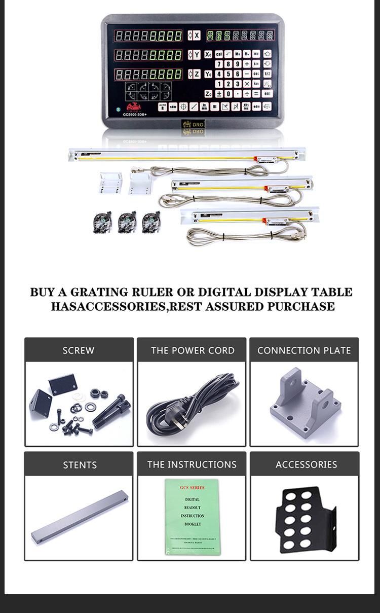 Precision Instruments Optical Lenses 3 Axis Dro for Grinder&EDM