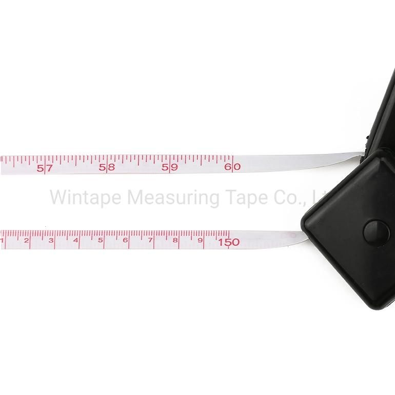 Black 60inch Mini Square Retractable Sewing Tape Measure