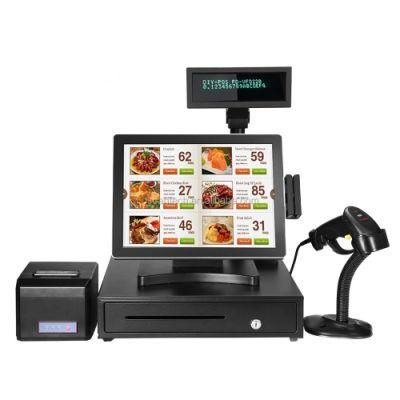 17 Inch 2020 POS System with Thermal Printer Cash Drawer Barcode Scanner