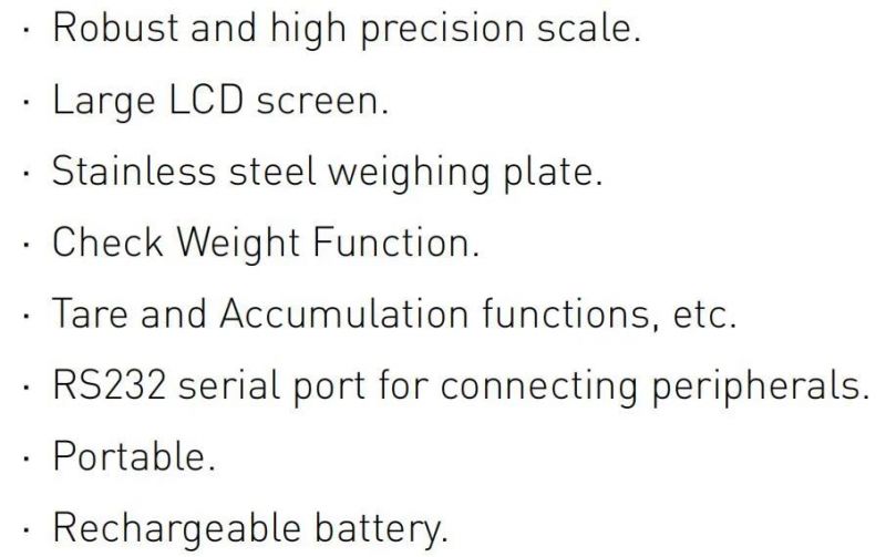 Stainless Steel Large LCD Screen Display Electronic Weighing Scale with Tare Function