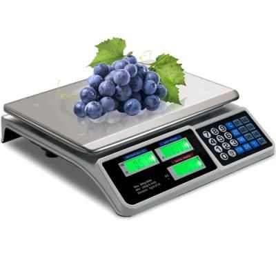 Digital Price Computing Scale 30kg 40kg High-Precision Electronic Valuation Scale with Backlight for Retail Supermarket Using