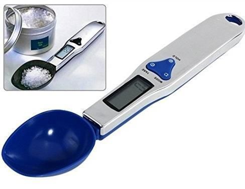 Digital LCD Weighing Food Spoon Scale for Cooking Kitchen Household Scale with Two Scoops