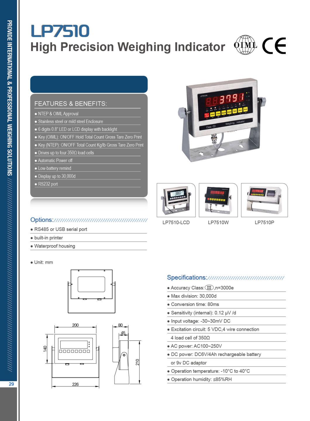 China Professional Manufacture Electronic Weighing Indicator