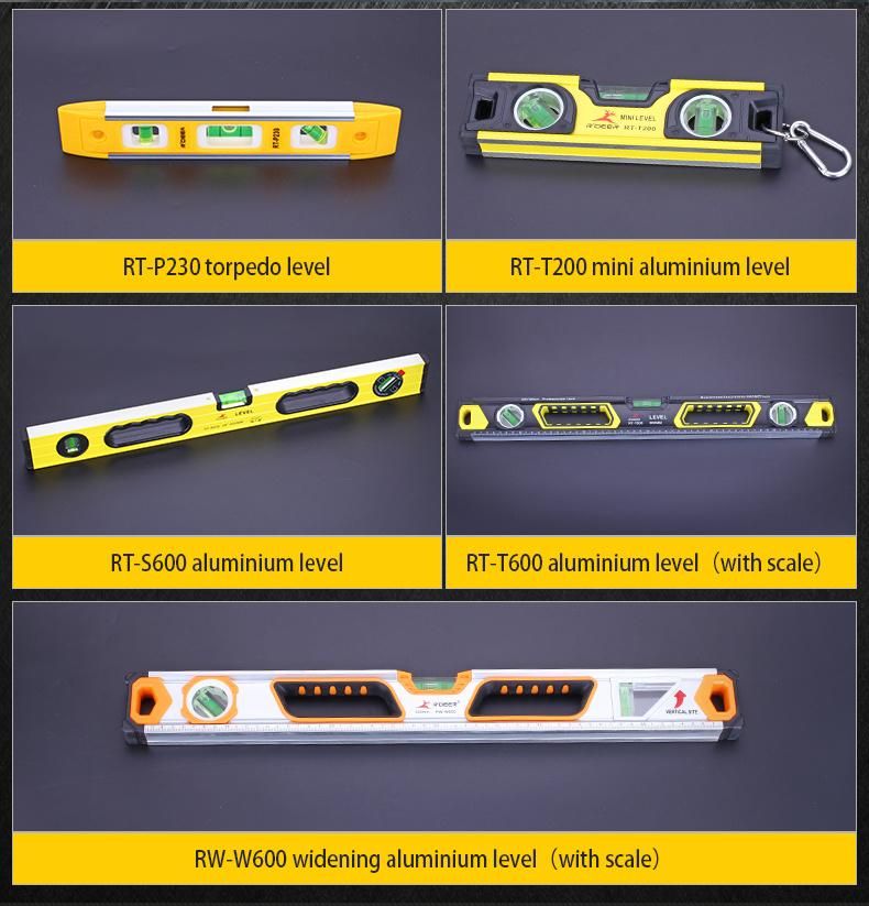 ABS Plastic Torpedo Level with Side View Vial and Magnetic Base (230mm)