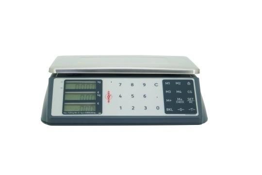 Stainless Steel Weighing Scale 15kg-30kg with Change Calculation and Accumulating Functions LCD Display