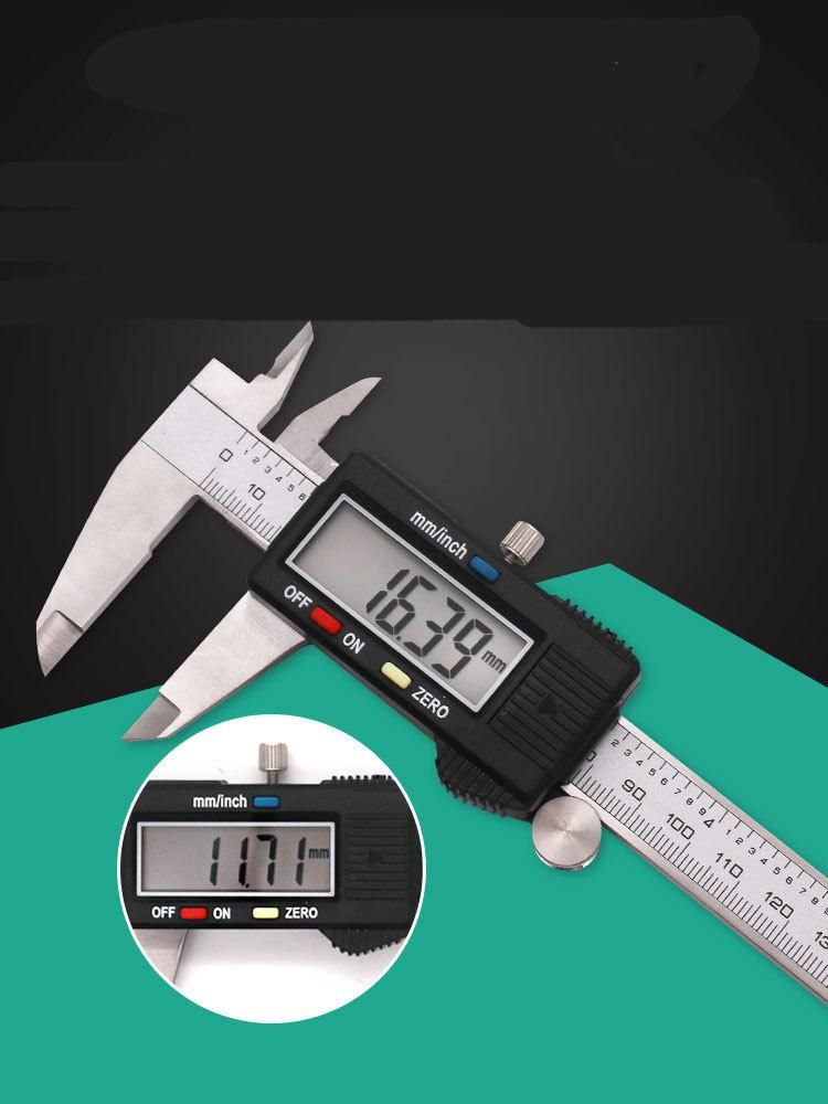 Electronic Digital Calipers Plastic Head Stainless Steel 0-150 mm