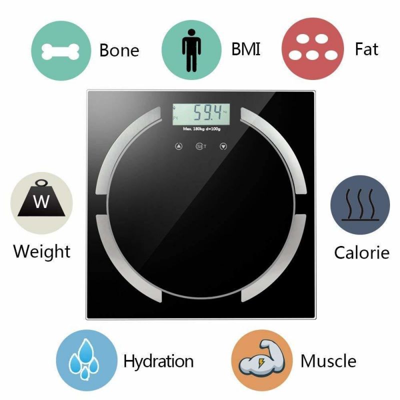 Multifunction LCD Display Body BMI Analyzer Digital Body Fat Scale