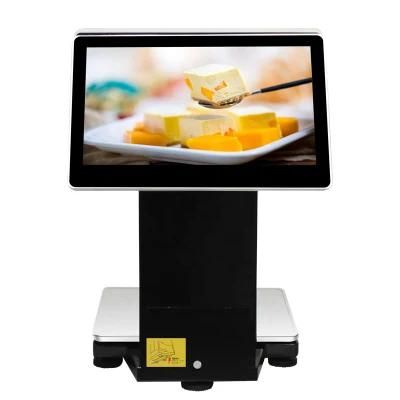 Smart Electronic Balance Scale Label Printing Receipt Printing Digital Food Scale with Touch Dual Screen