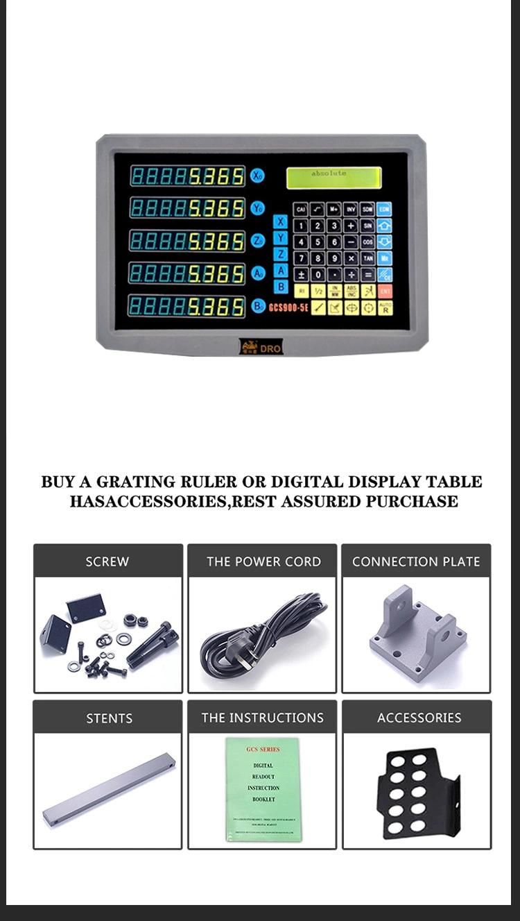 Precision Dro 5 Axis Digital Readout for Ginder& Drilling& EDM