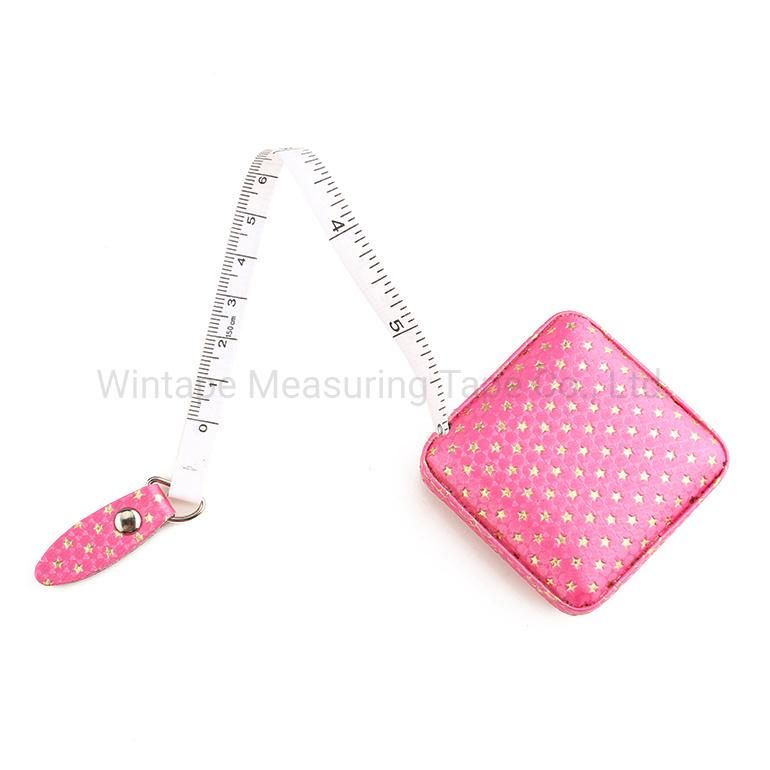 High Quality Square PU Leather Clothing Sewing Measuring Tape