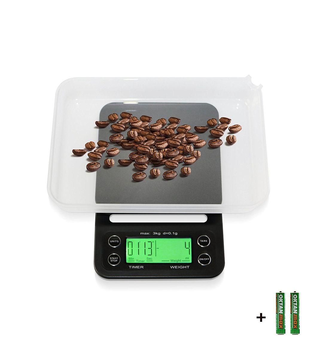 Multifunction New Timer Function Electronic Coffee Scale Foldable Kitchen Scale