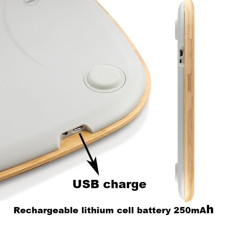 USB Charge Eco-Friendly Bamboo Body Scale