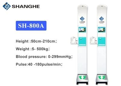 LCD Display Height Weight Blood Pressure Machine with RS232