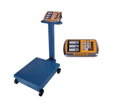 Tcs Best Quality 150kg/300kg Electronic Price Balance Platform Weighing Scale with Wheels
