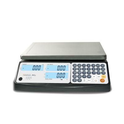 OIML EU Type Electronic Price Computing Scale 30kg for Retail Shops