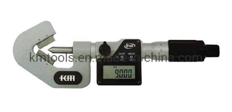 1-2′ ′ Electronic Digital Display V-Anvil Micrometer with 3 Flutes