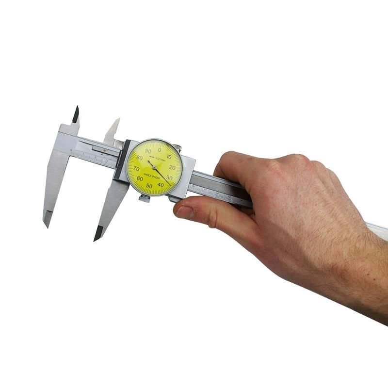 300mm Machine-Dro Dial Caliper with Metric Yellow Face