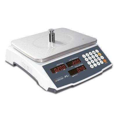New 40kg 3 LED Waterproof Electronic Food Scale with Dust Cover Blister
