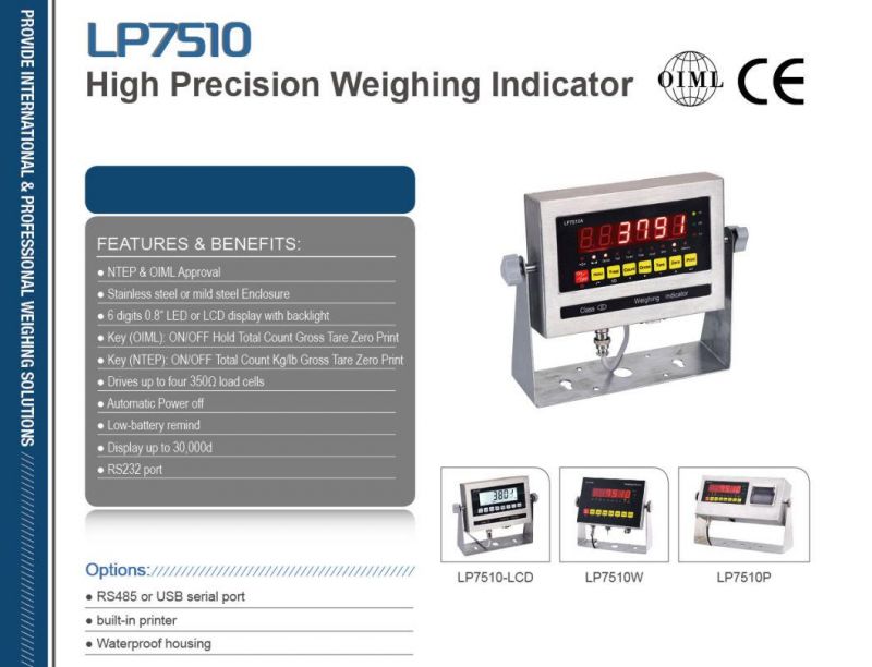 Platform Scale Built-in Printer Weighing Indicator