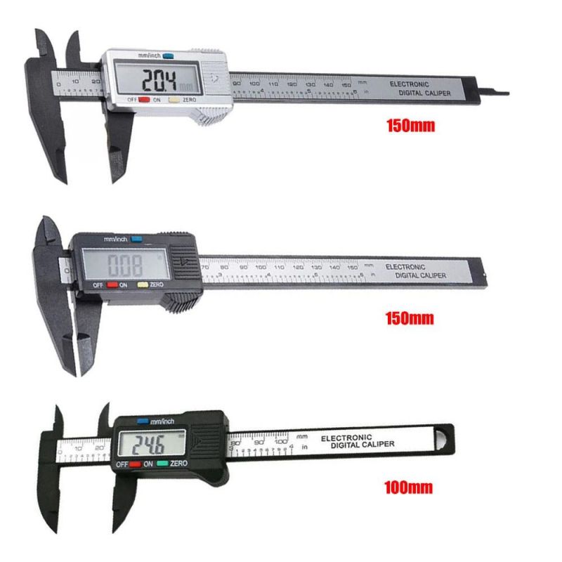 6 Inch Electronic Alloy Vernier Caliper Micrometer Digital Ruler Measuring