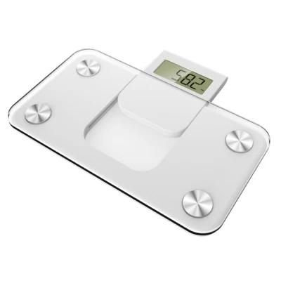Mini Bathroom Scale with LCD Display and Transparent Tempered Glass