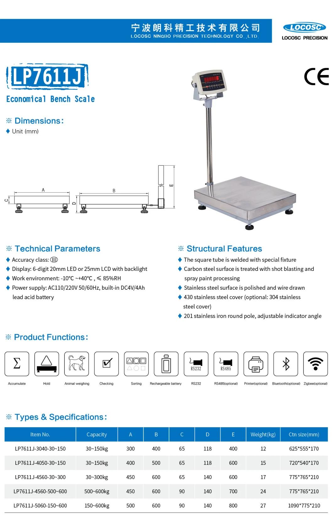 Stainless Steel Rechargeable Battery Electronic Weighing Scale