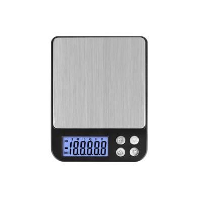 High Precision 0.01g Stainless Steel Blue Backlight Jewelry Pocket Scale