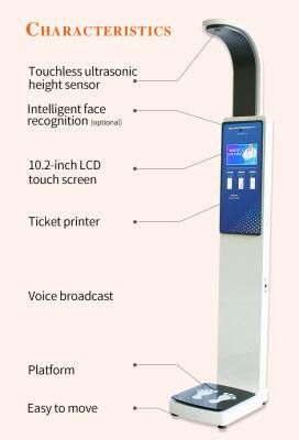 Coin Operated Height Weight Scale Digital Height Scale