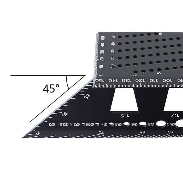 Cross-Line Ruler Angle Ruler Aluminum Alloy Dovetail Tenon Line Drawing Device 45 Degrees 90 Degrees Multi-Functional Woodworking Angle Ruler Scriber