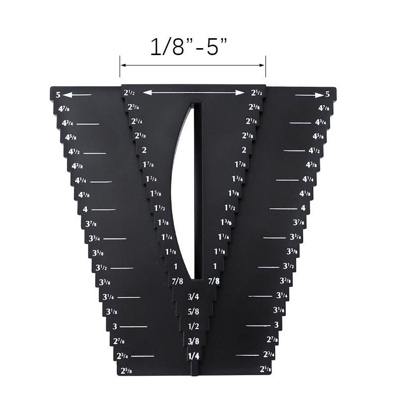 Woodworking Scriber Outside Caliper Ruler 1/8"-5" Circle Center Square Center Scriber Inch Fraction Gauge