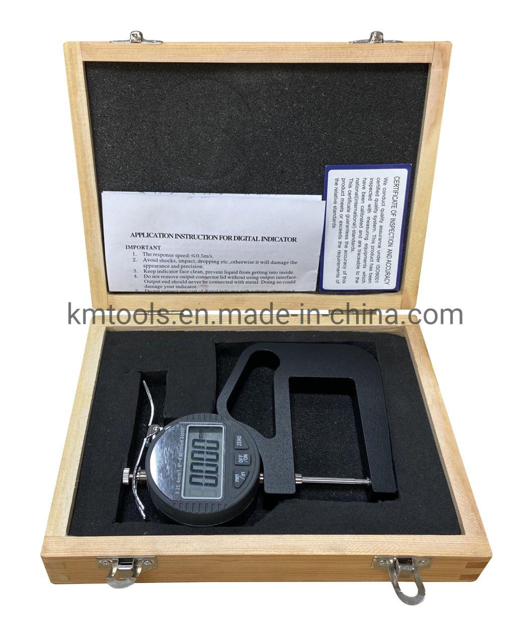 Customized 0-25.4mm/0-1′ ′ Digital Thickness Gauge with 0.001mm/0.00005′ ′ Resolution
