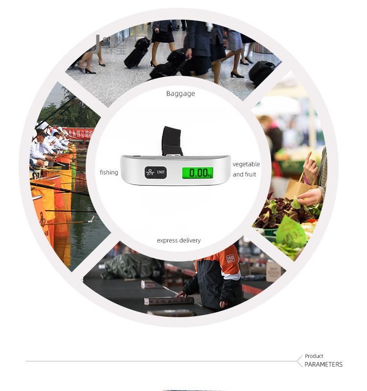 50kg Multifunctional Electronic Travel Luggage Scale with Temperature Measurement