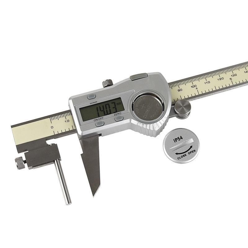 Digital Tube Thickness Caliper Stainless Steel Metal Case