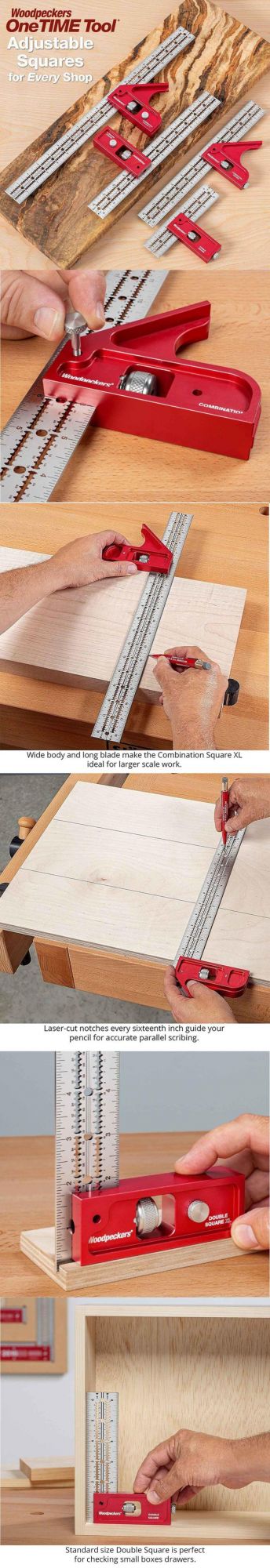 DIY Adjustable Woodworking Caliper One Time Tool Carpenter Layout Marking Ruler Tool