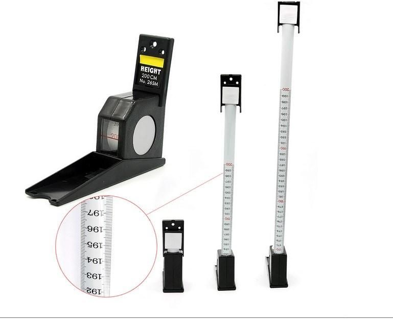 Deding Portable Gauge Tool White Wall Mounted Stature Meter Height Measure Ruler for Adults Kids