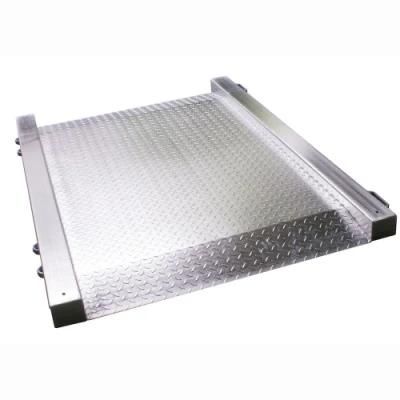 Movable Electronic Industrial Stainless Steel Floor Scale with Ramps