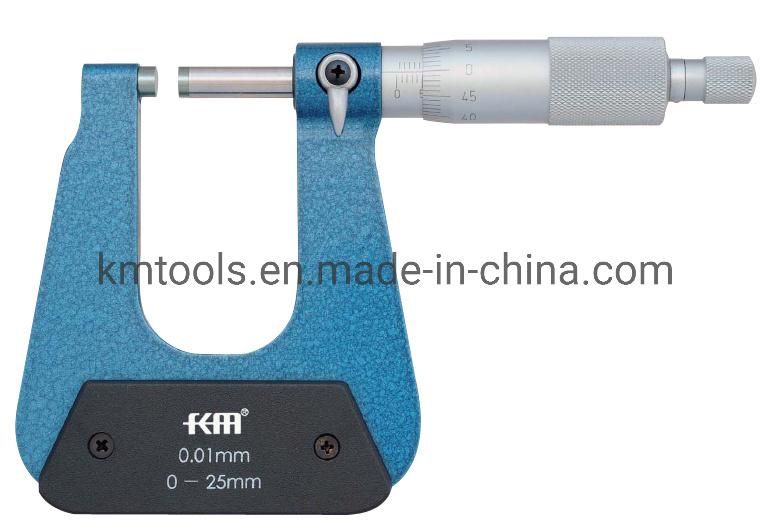 0-25mm Deep Throat Micrometer with 0.01mm Graduation