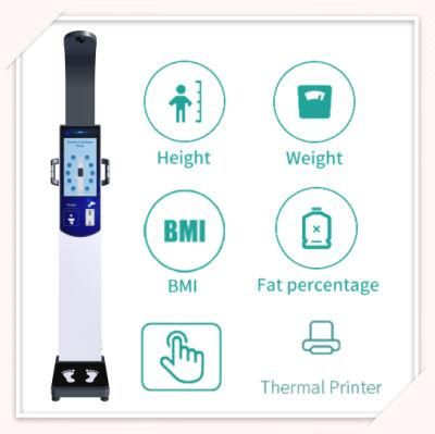 500kg Digital Ultrasonic Height and Weight Scale with Fat Measurement and Thermal Printer
