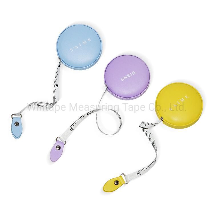 Colorful PU Leather Tape Measure Retractable Measuring Tape for Body Measuring