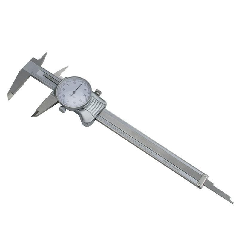 6" Machine-Dro Dial Caliper Imperial with White Face.