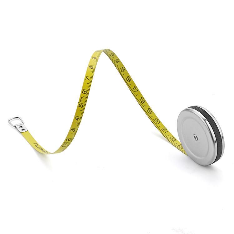 Mini 2m Retractable Metal Round Case Steel Tape Measure